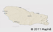 Shaded Relief Panoramic Map of Quicama, cropped outside