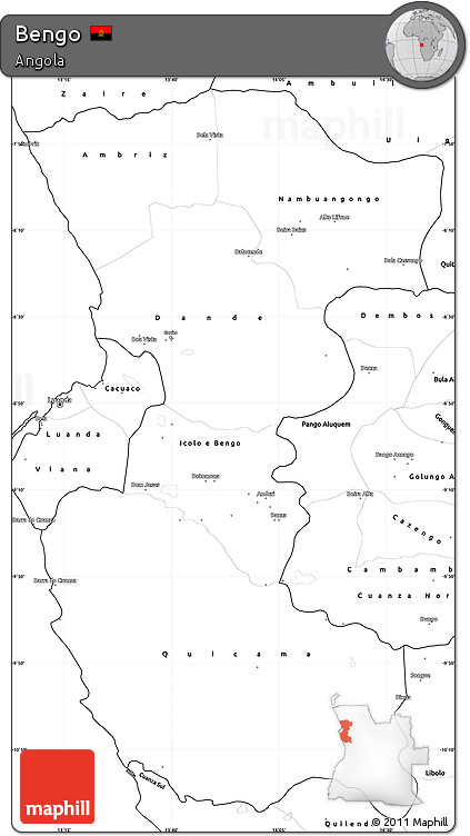 Blank Simple Map of Bengo