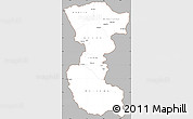 Gray Simple Map of Bengo, cropped outside
