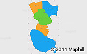 Political Simple Map of Bengo, cropped outside