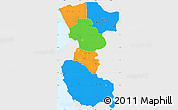 Political Simple Map of Bengo, single color outside