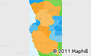 Political Shades Simple Map of Bengo
