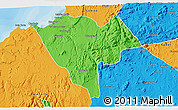 Political 3D Map of Benguela