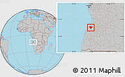 Gray Location Map of Benguela
