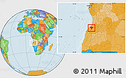 Political Location Map of Benguela