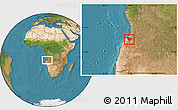 Satellite Location Map of Benguela