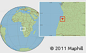 Savanna Style Location Map of Benguela