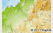 Physical Map of Benguela