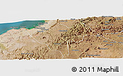 Satellite Panoramic Map of Benguela