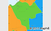 Political Simple Map of Benguela