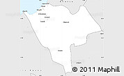 Silver Style Simple Map of Benguela