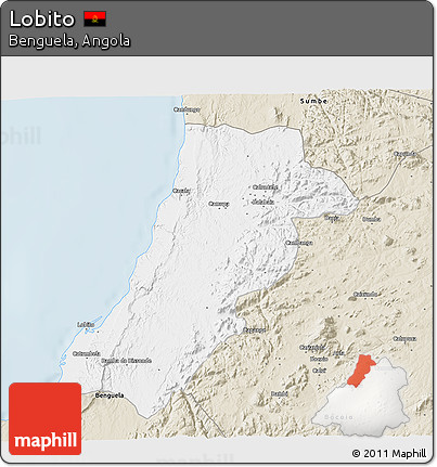 Classic Style 3D Map of Lobito