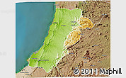 Physical 3D Map of Lobito, satellite outside