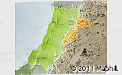 Physical 3D Map of Lobito, semi-desaturated