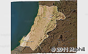 Satellite 3D Map of Lobito, darken