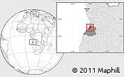 Blank Location Map of Lobito, highlighted country, highlighted parent region
