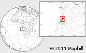 Blank Location Map of Lobito, highlighted parent region