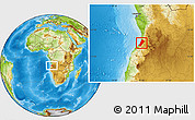 Physical Location Map of Lobito