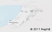 Silver Style Panoramic Map of Lobito, single color outside