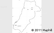 Blank Simple Map of Lobito, cropped outside