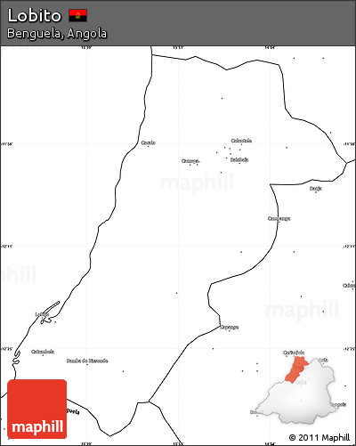 Blank Simple Map of Lobito