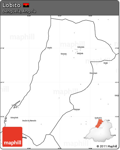 Blank Simple Map of Lobito
