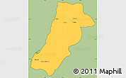 Savanna Style Simple Map of Lobito, cropped outside