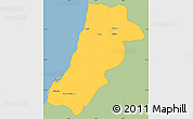 Savanna Style Simple Map of Lobito, single color outside