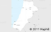 Silver Style Simple Map of Lobito