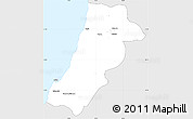 Silver Style Simple Map of Lobito, single color outside