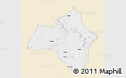 Classic Style 3D Map of Andulo, single color outside