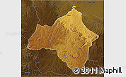Physical 3D Map of Andulo, darken