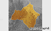 Physical 3D Map of Andulo, desaturated