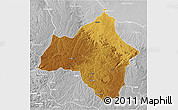 Physical 3D Map of Andulo, lighten, desaturated