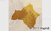 Physical 3D Map of Andulo, lighten