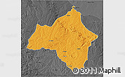Political 3D Map of Andulo, darken, desaturated
