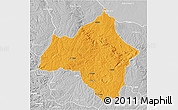 Political 3D Map of Andulo, lighten, desaturated