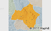 Political 3D Map of Andulo, lighten, semi-desaturated