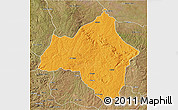 Political 3D Map of Andulo, satellite outside