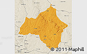Political 3D Map of Andulo, shaded relief outside