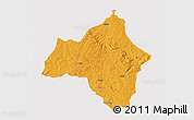 Political 3D Map of Andulo, single color outside