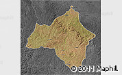 Satellite 3D Map of Andulo, darken, desaturated