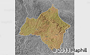 Satellite 3D Map of Andulo, desaturated