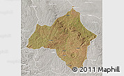 Satellite 3D Map of Andulo, lighten, semi-desaturated