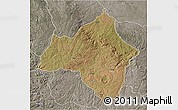 Satellite 3D Map of Andulo, semi-desaturated