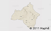 Shaded Relief 3D Map of Andulo, cropped outside