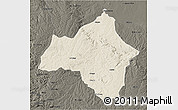 Shaded Relief 3D Map of Andulo, darken