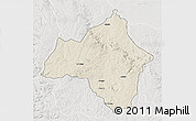 Shaded Relief 3D Map of Andulo, lighten, semi-desaturated