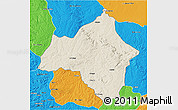 Shaded Relief 3D Map of Andulo, political outside
