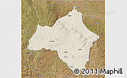 Shaded Relief 3D Map of Andulo, satellite outside